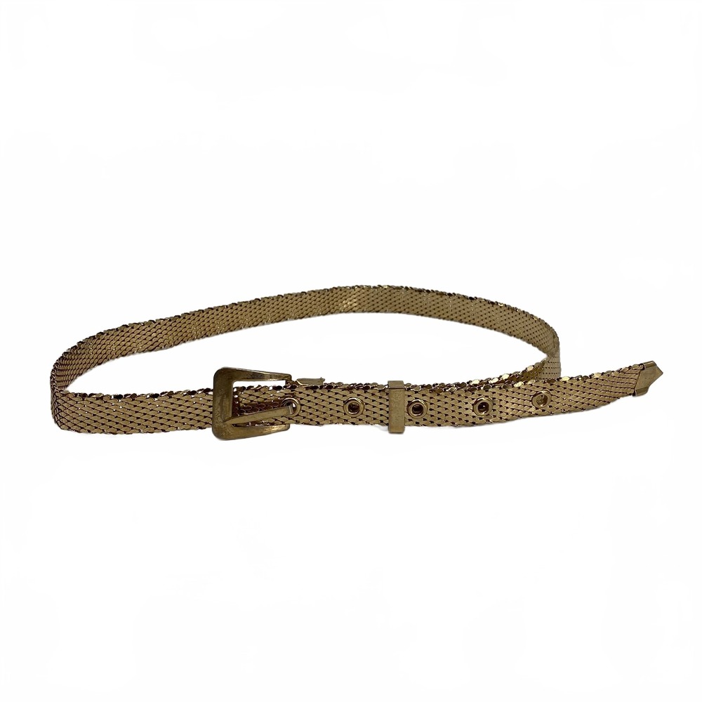 Whiting & Davis Gold Belt Dressy Casual | OS Regular Waist 24”-28”